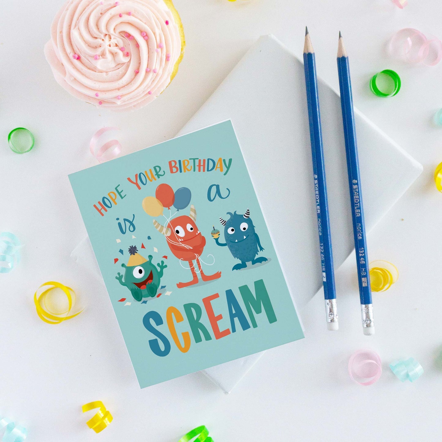 Hope Your Birthday is a Scream! Kids Monster Birthday Card