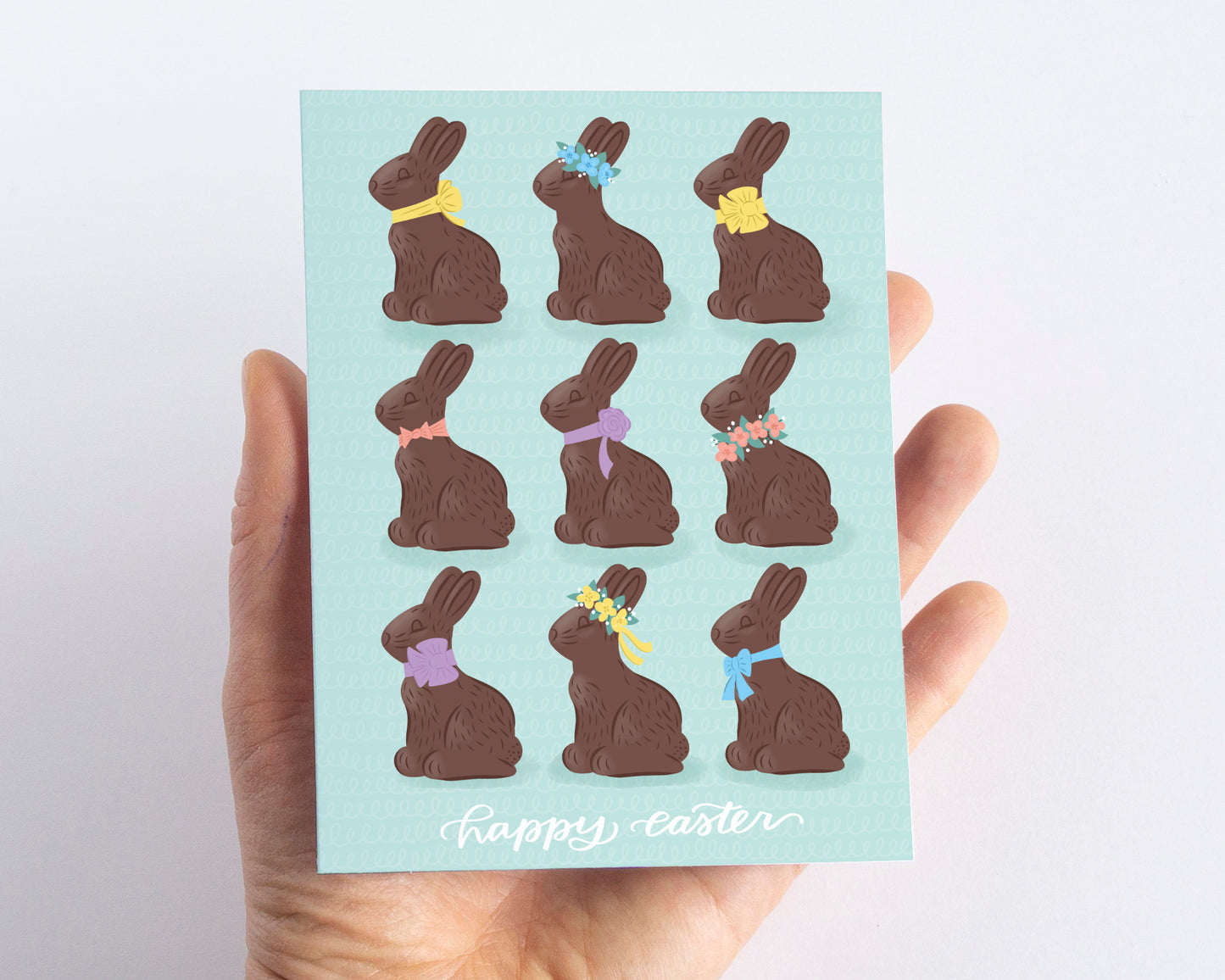 Chocolate Bunnies Easter Card