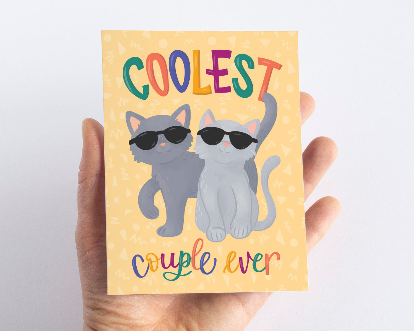 Coolest Couple Ever Cat Lover Engagement Card
