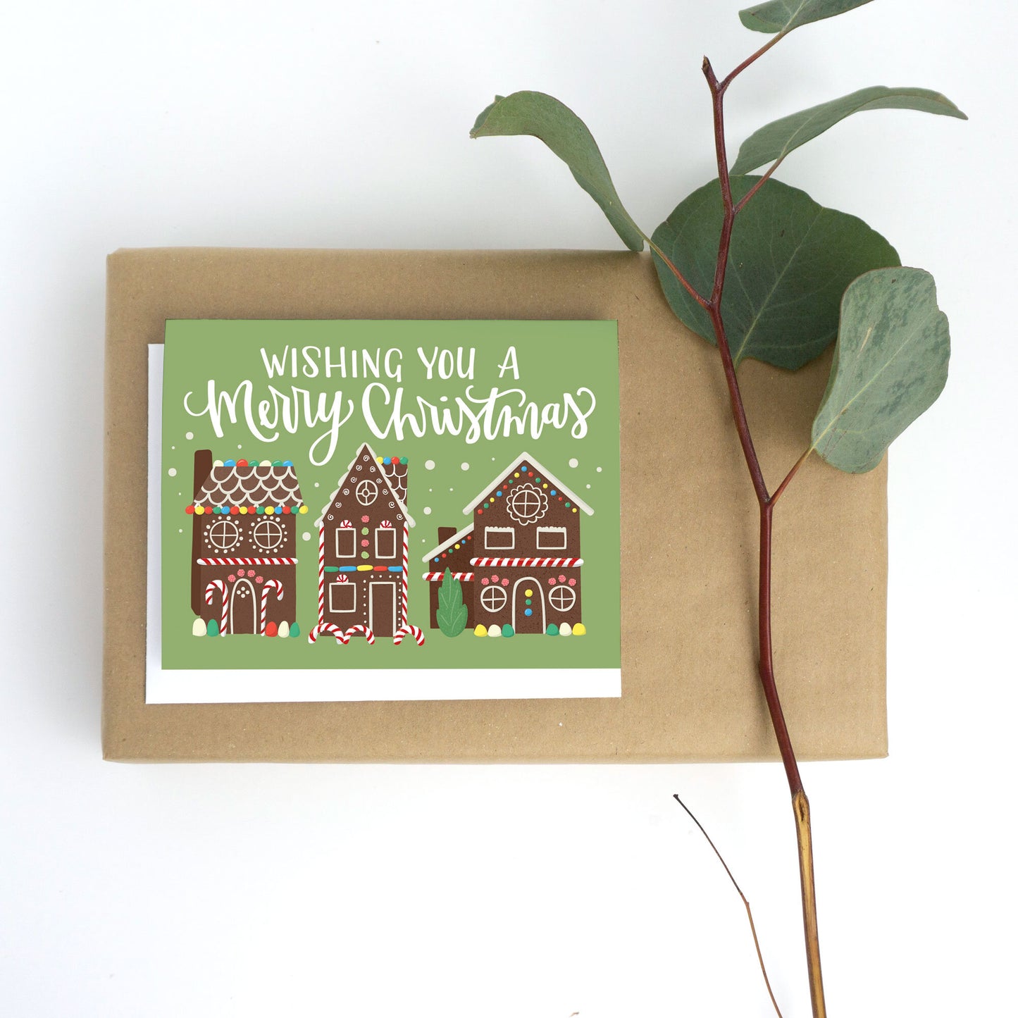 Merry Christmas (Gingerbread Houses) Holiday Card