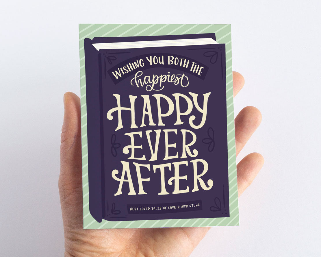 Wishing you both the Happiest of Happy Ever Afters Book Lover Wedding Card