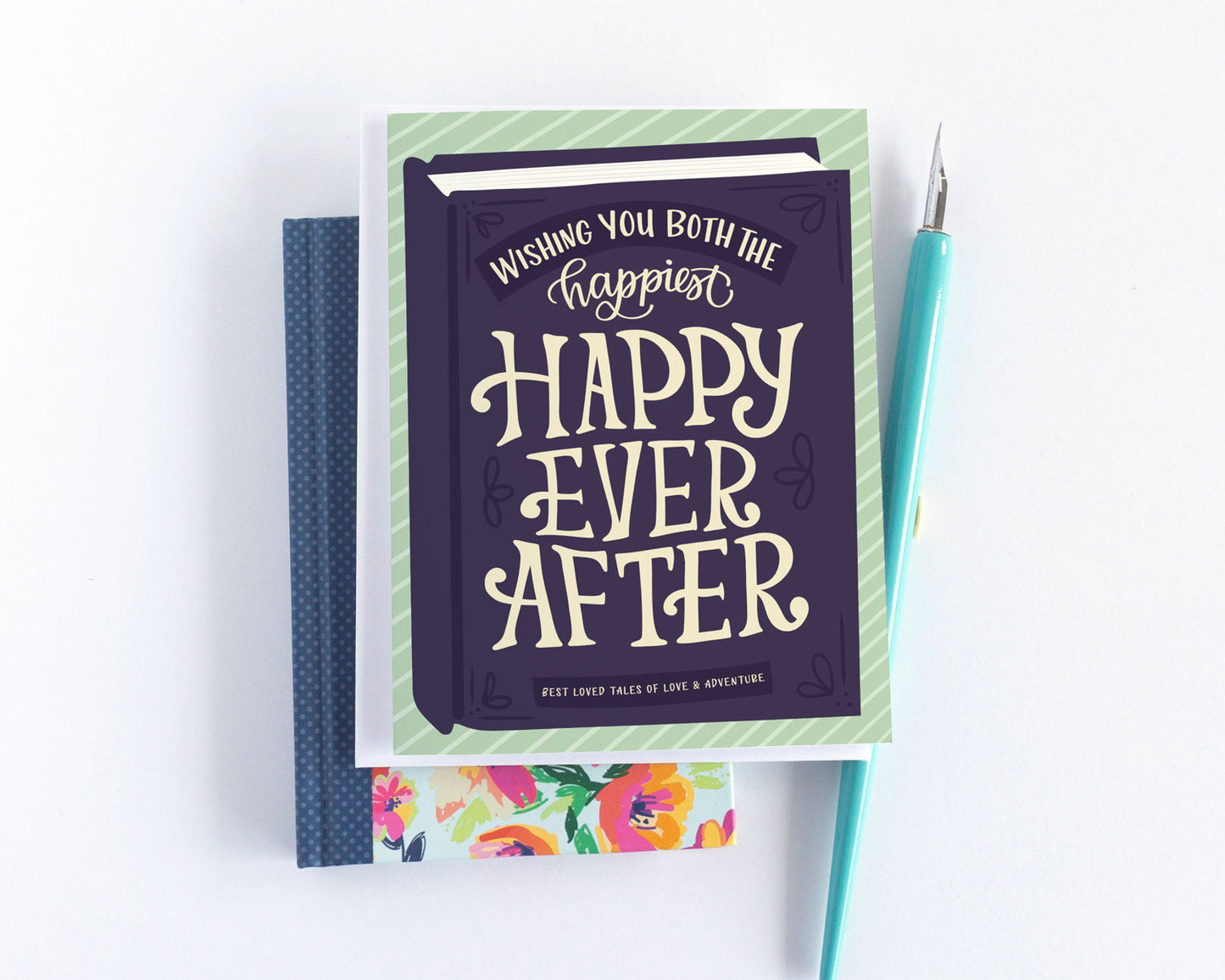 Wishing you both the Happiest of Happy Ever Afters Book Lover Wedding Card