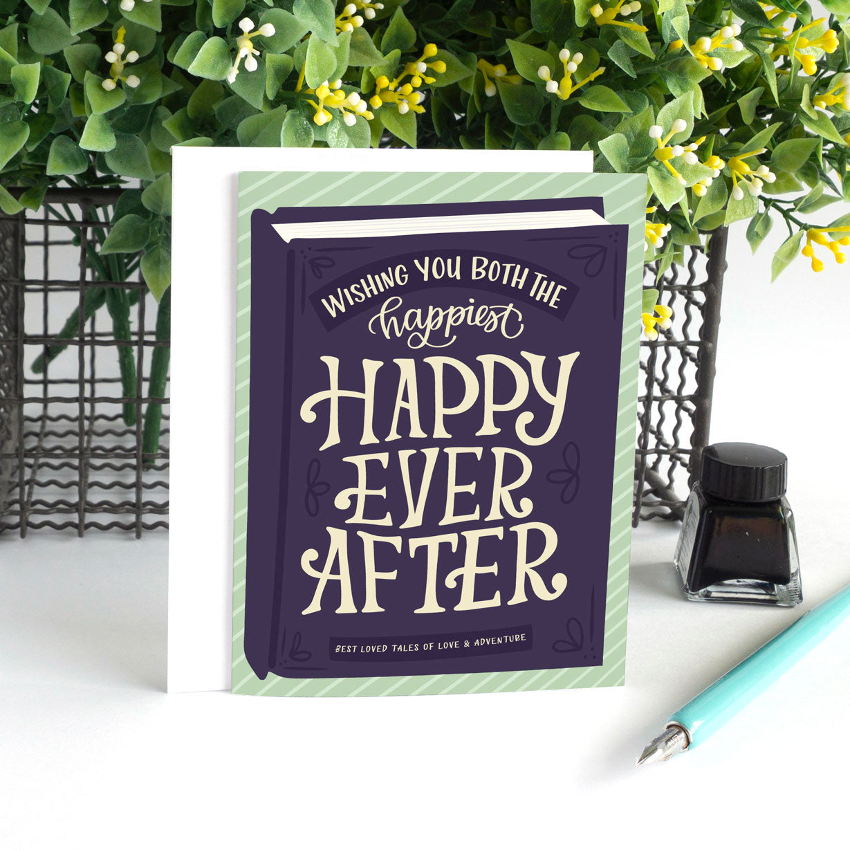 Wishing you both the Happiest of Happy Ever Afters Book Lover Wedding Card