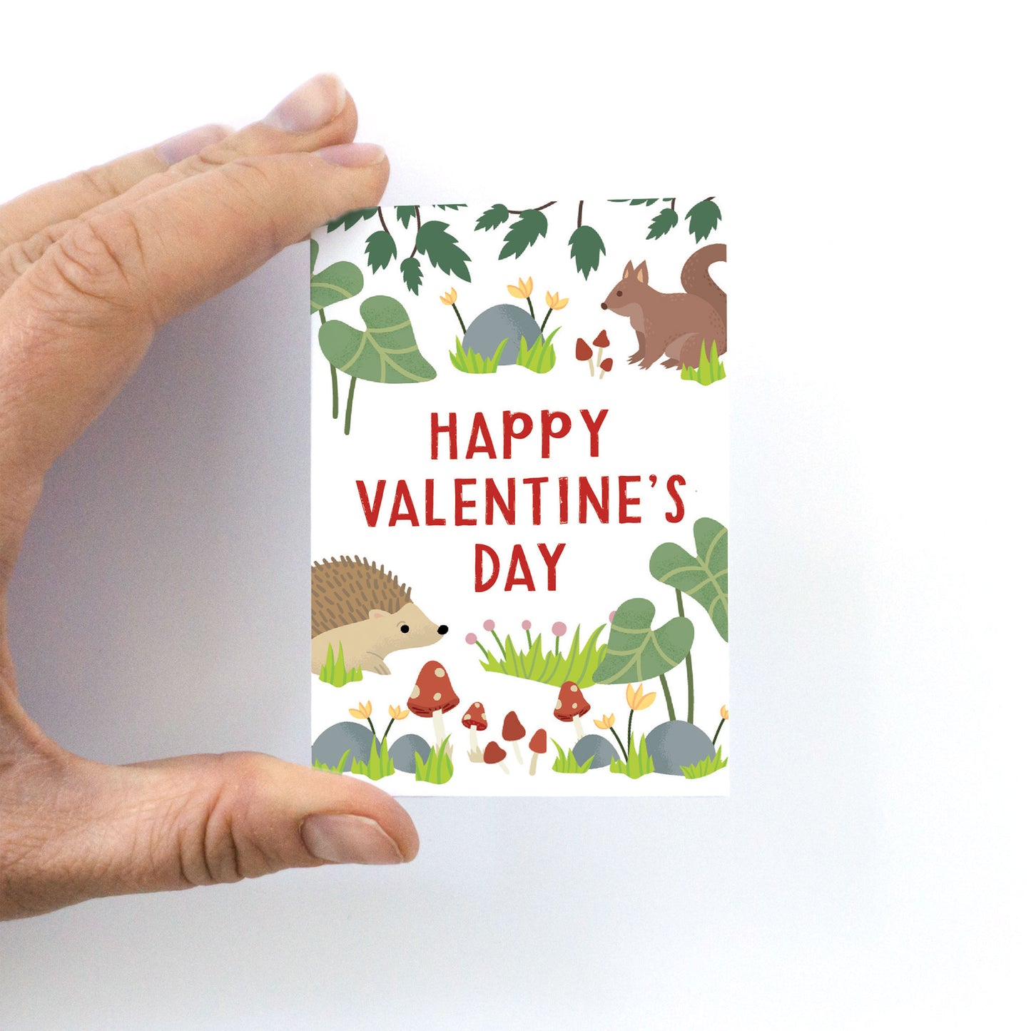 Children's Woodland Hedgehog Valentine Cards