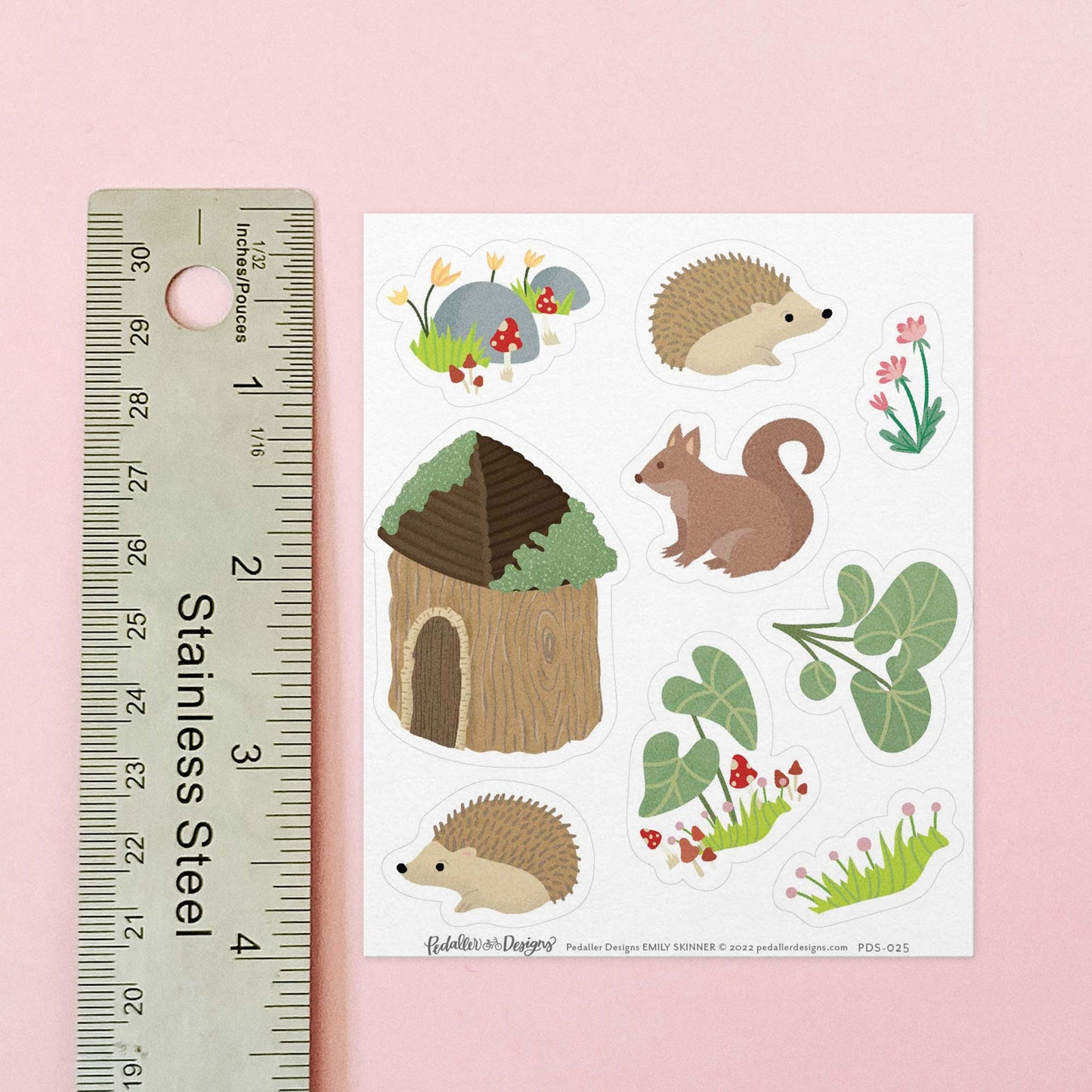 Forest Woodland Animals Sticker Sheet