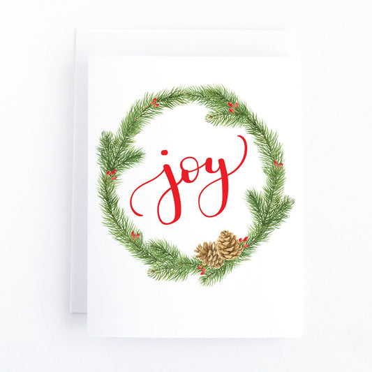 Joy (wreath) Christmas Card