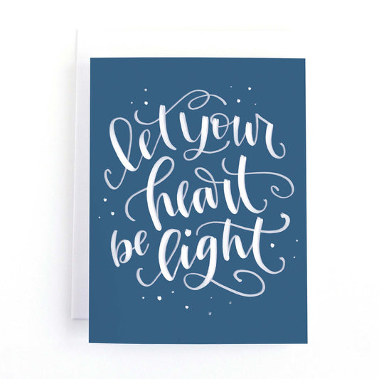 Let Your Heart Be Light Hanukkah Card