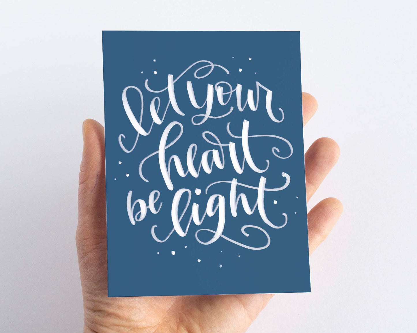 Let Your Heart Be Light Hanukkah Card