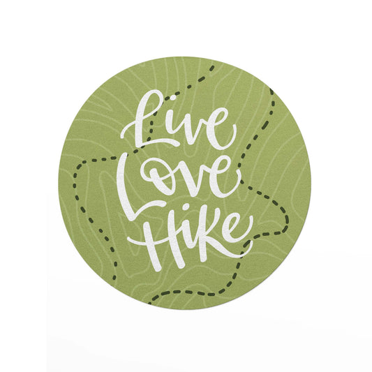 Live, Love Hike Vinyl Sticker