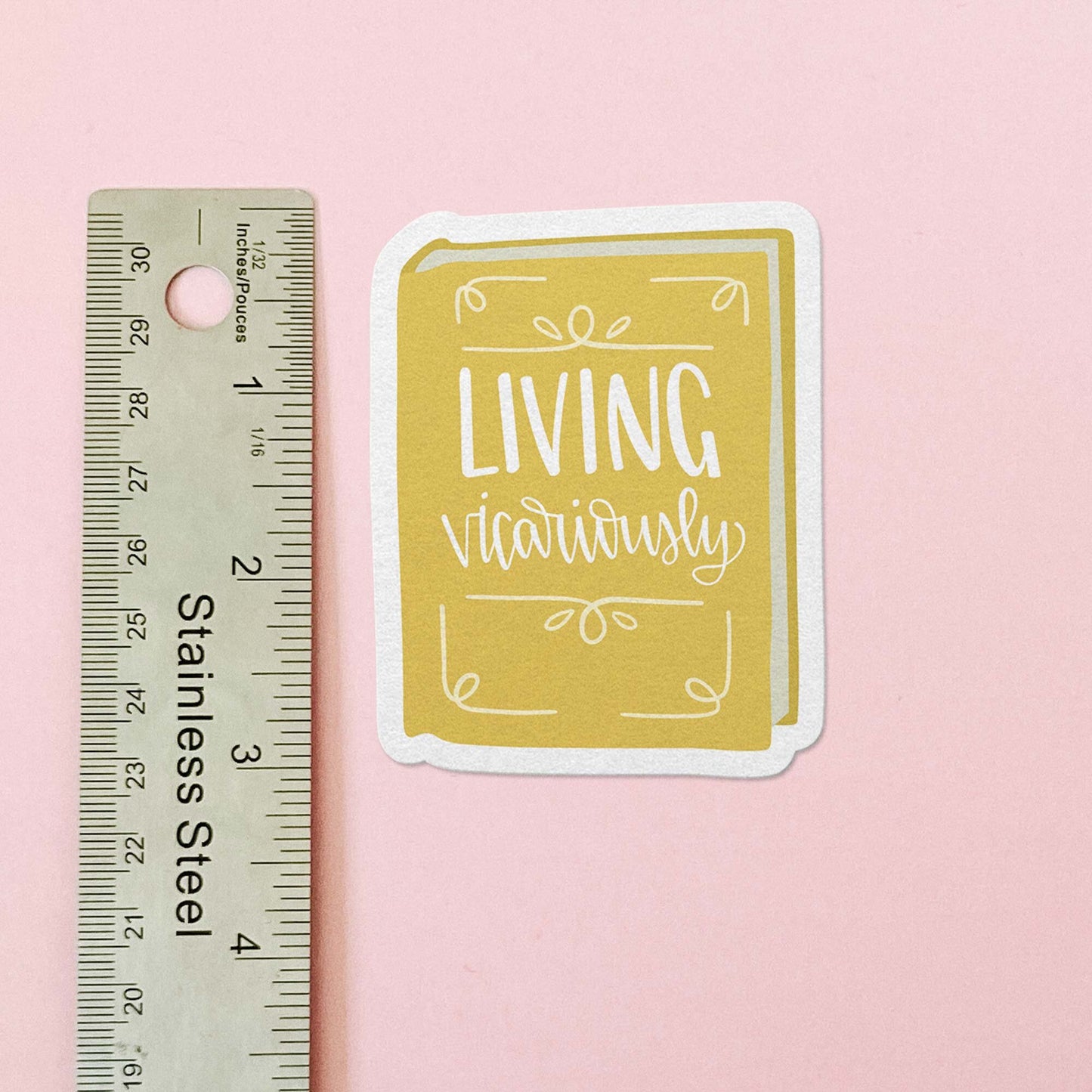 Living Vicariously Book Lover Vinyl Sticker