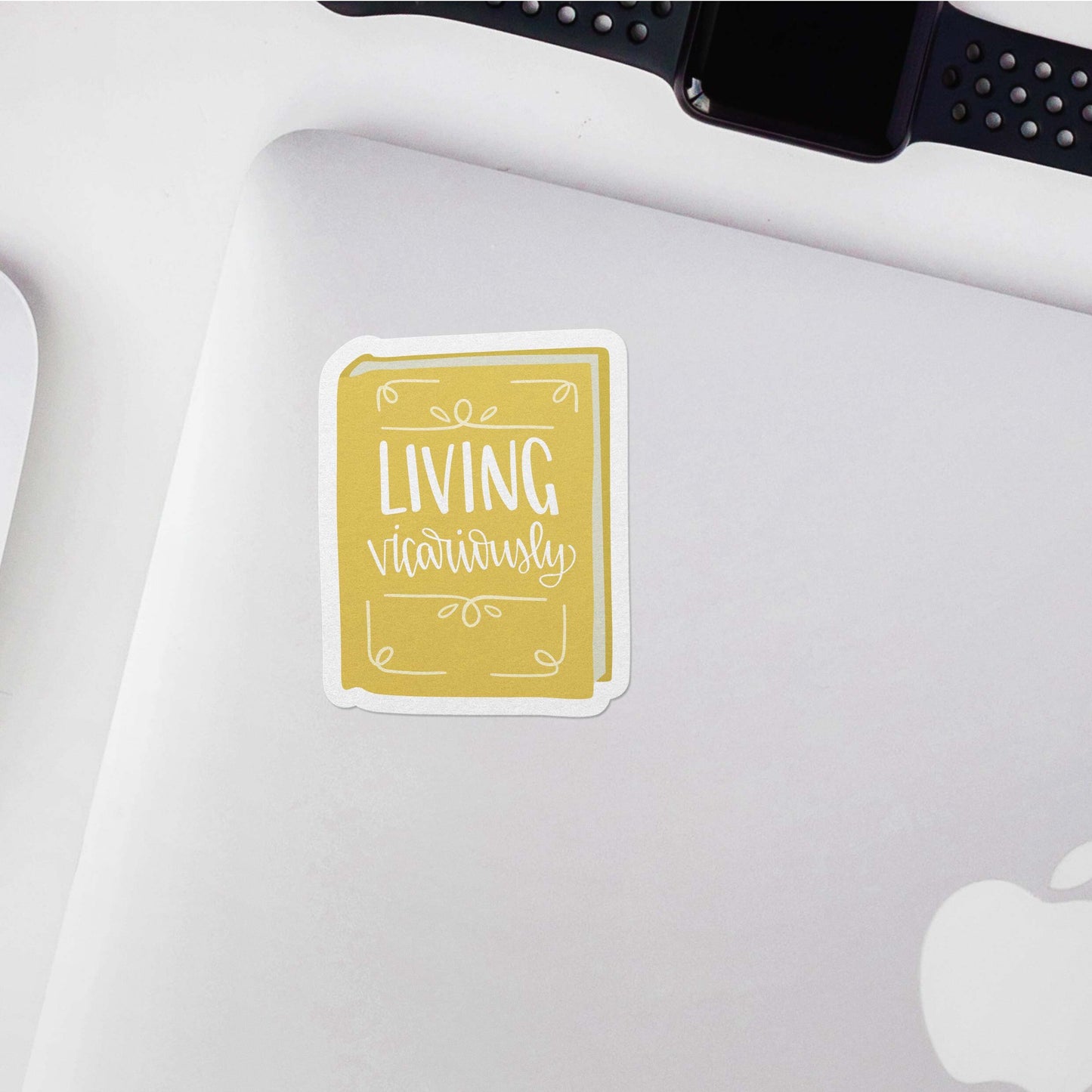 Living Vicariously Book Lover Vinyl Sticker