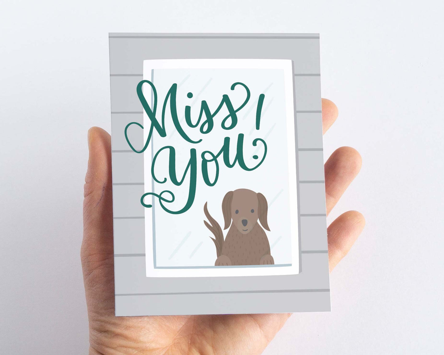 Miss You Dog Lover Card
