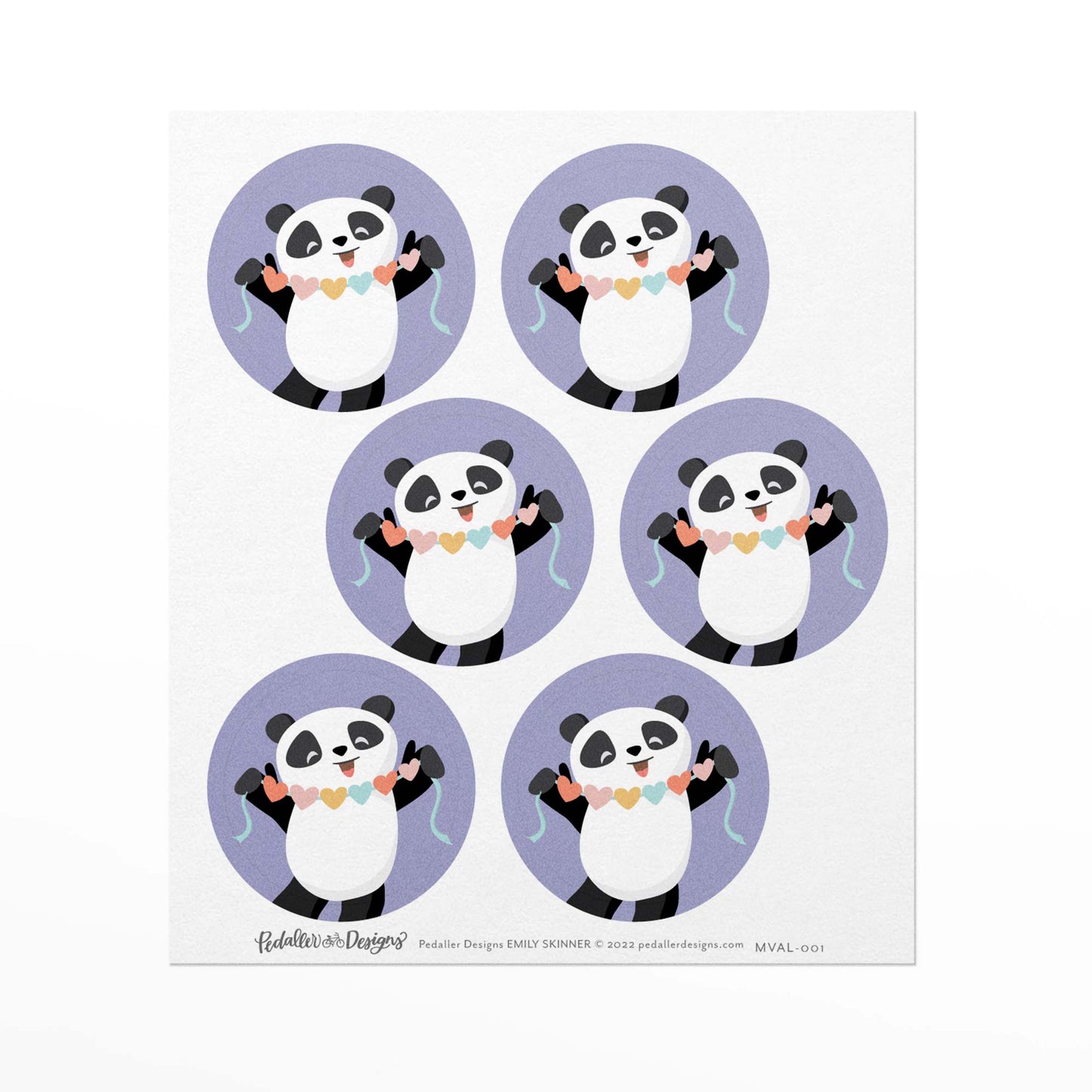 Panda Children's Valentine Set