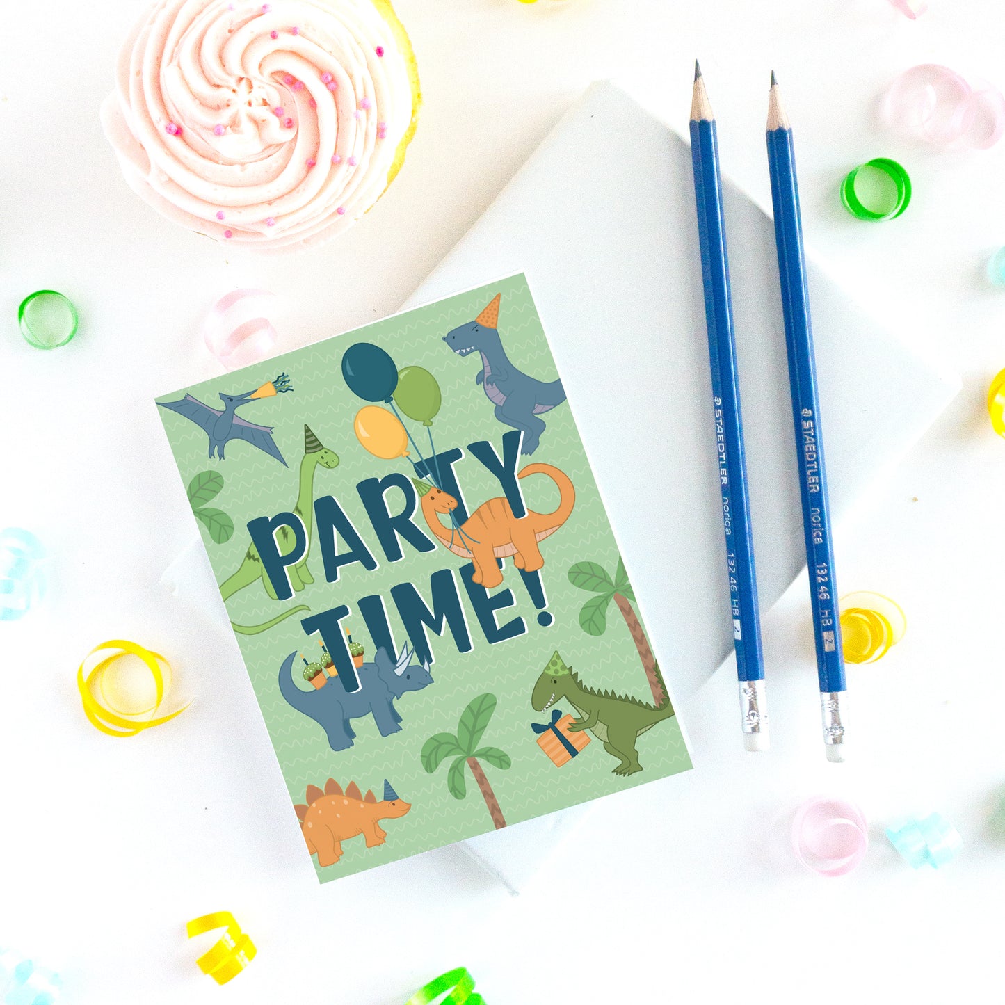 Party Time Kids Dinosaur Birthday Card