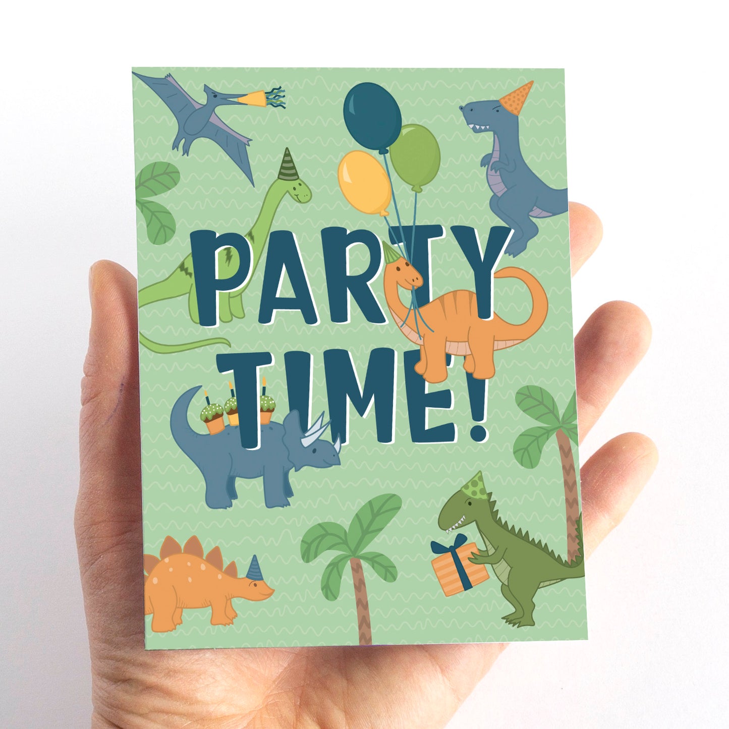 Party Time Kids Dinosaur Birthday Card