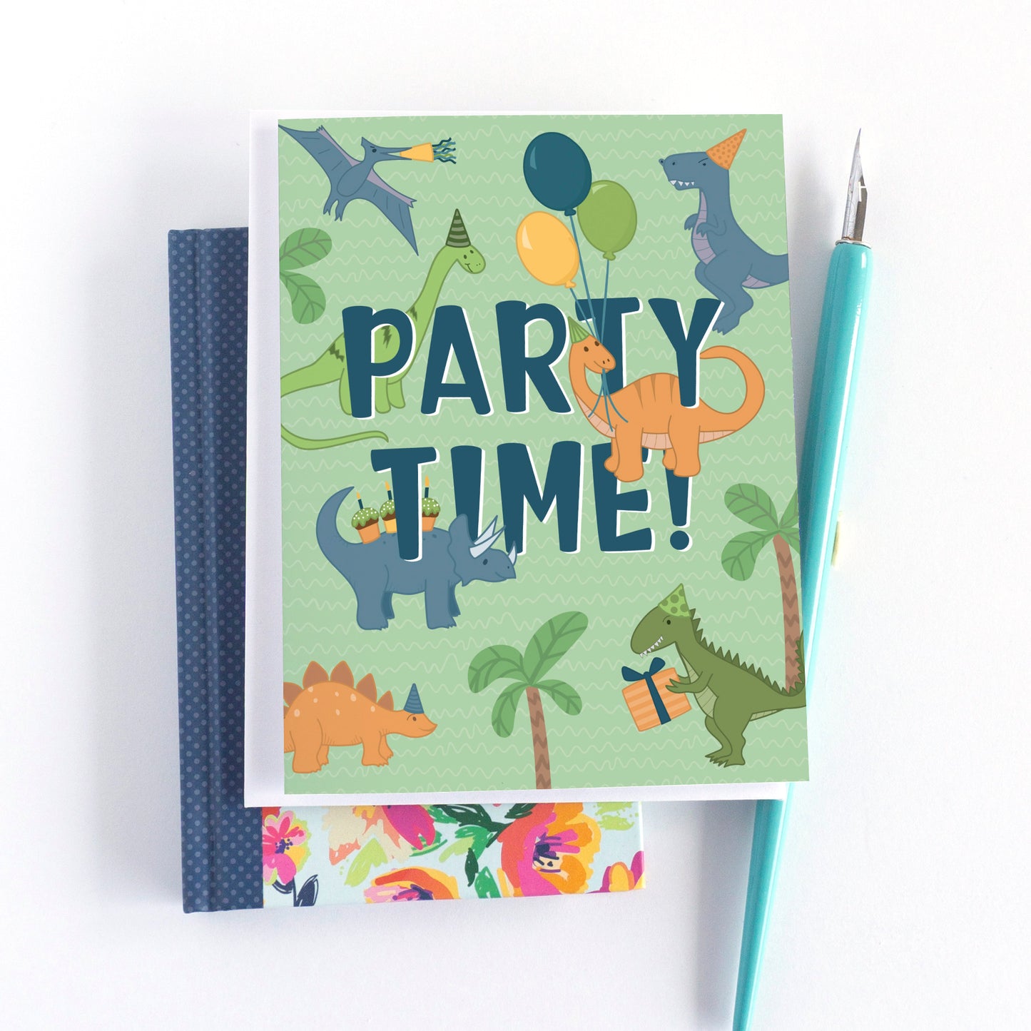 Party Time Kids Dinosaur Birthday Card
