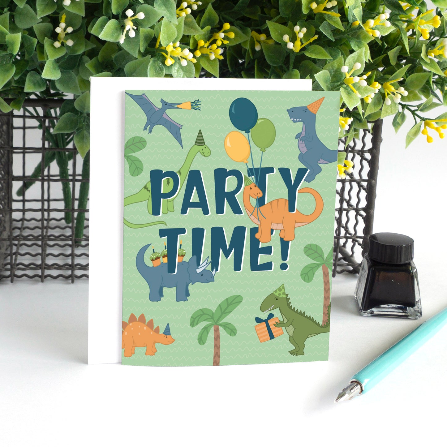 Party Time Kids Dinosaur Birthday Card