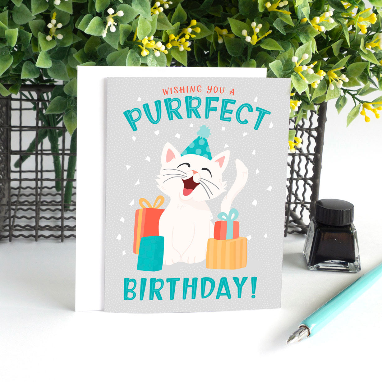 Wishing you a Purrfect Birthday Cat Lover Birthday Card
