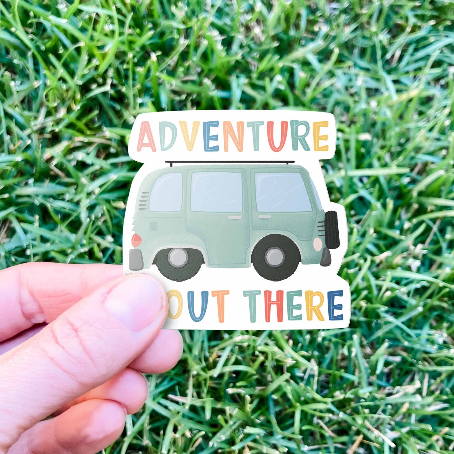 Adventure is Out There Camper Van Vinyl Sticker