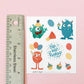 Birthday Monsters Sticker Sheet