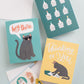 Cat Themed Stationery Set with Matching Stickers