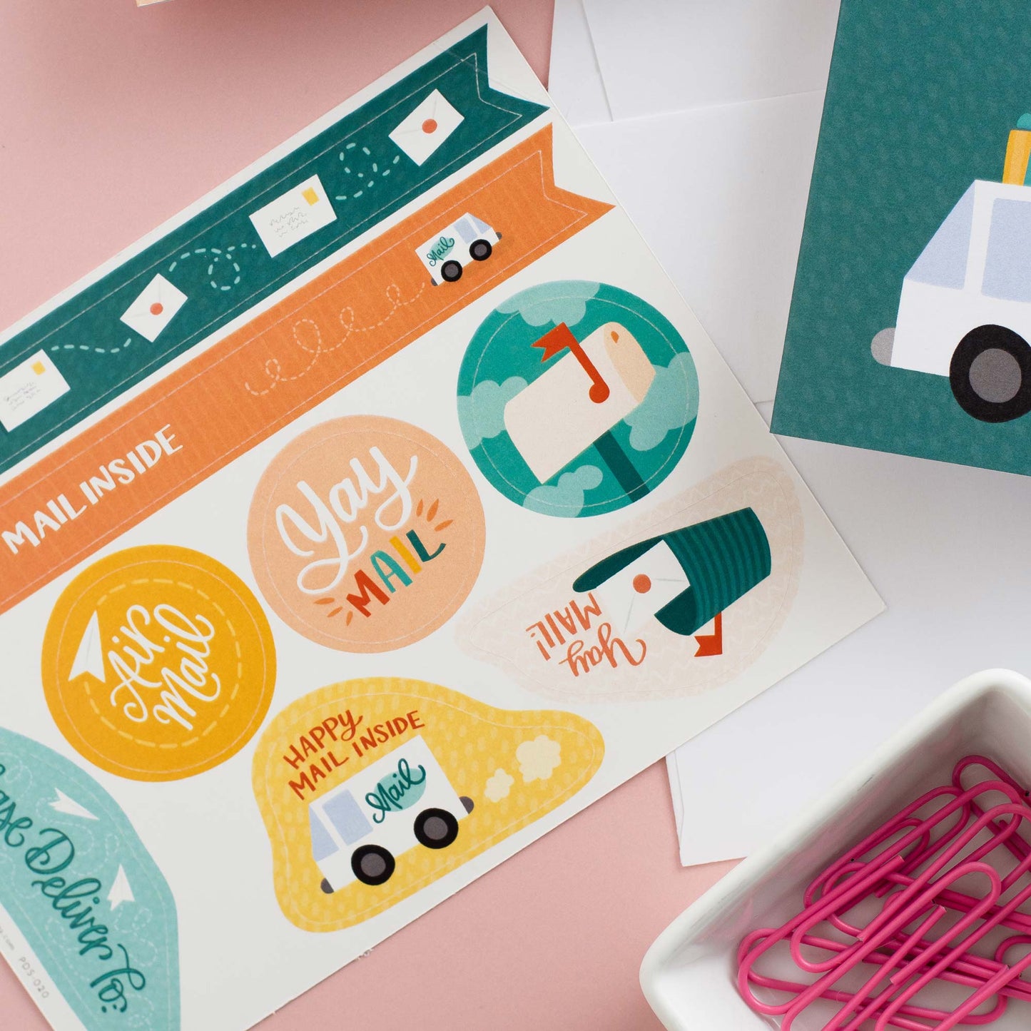 Cute Mail Stationery Set with Matching Stickers
