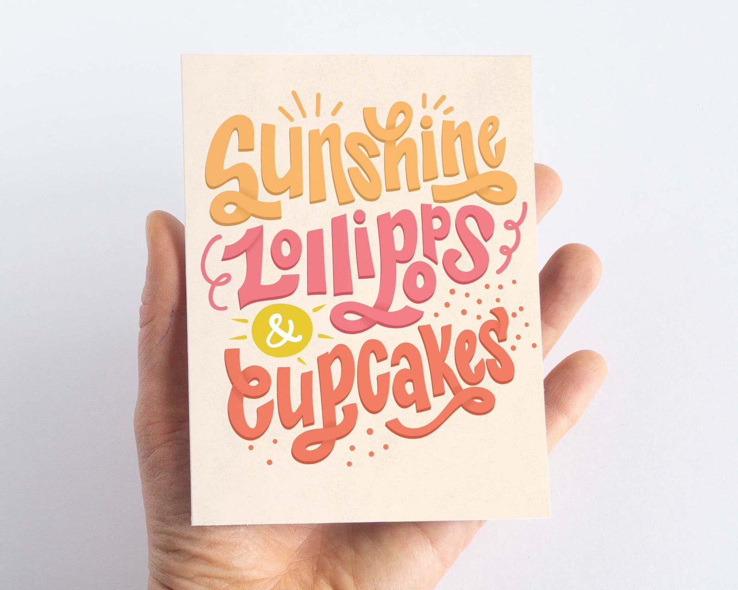 Sunshine Lollipops and Cupcakes Birthday Card