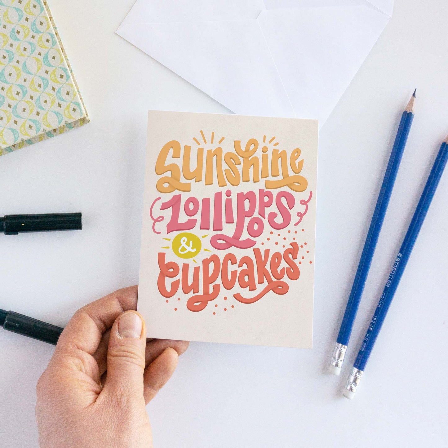 Sunshine Lollipops and Cupcakes Birthday Card