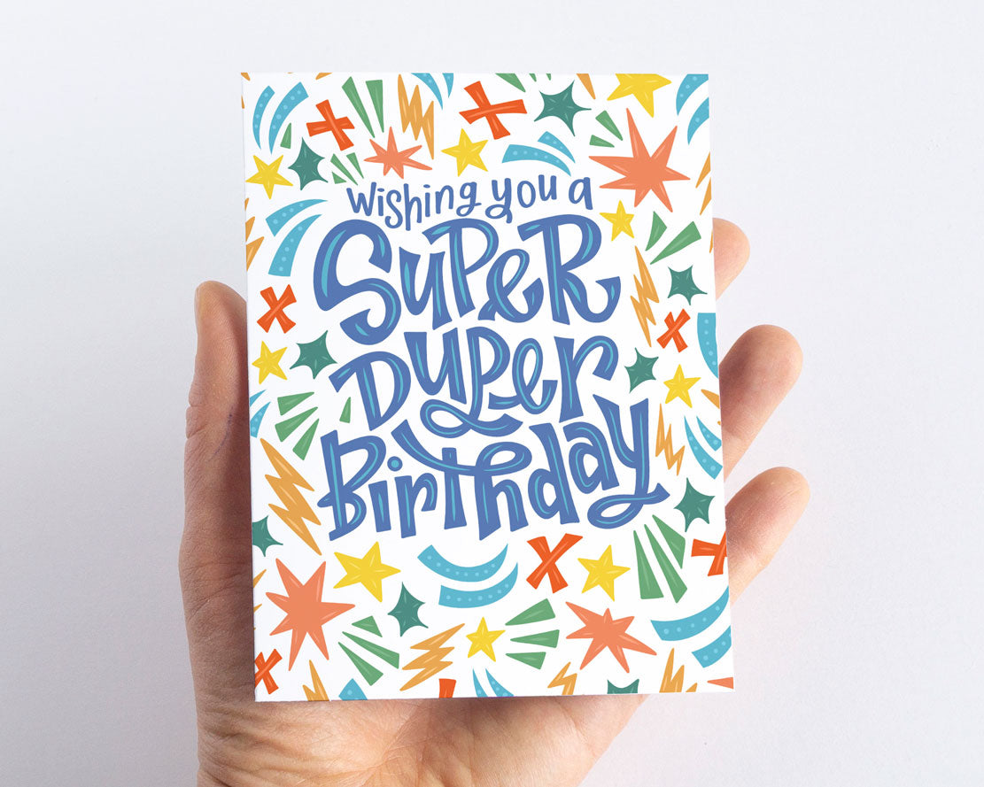 Wishing You a Super Duper Birthday Super Hero Birthday Card