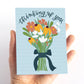 Thinking of You Floral Bouquet Greeting Card