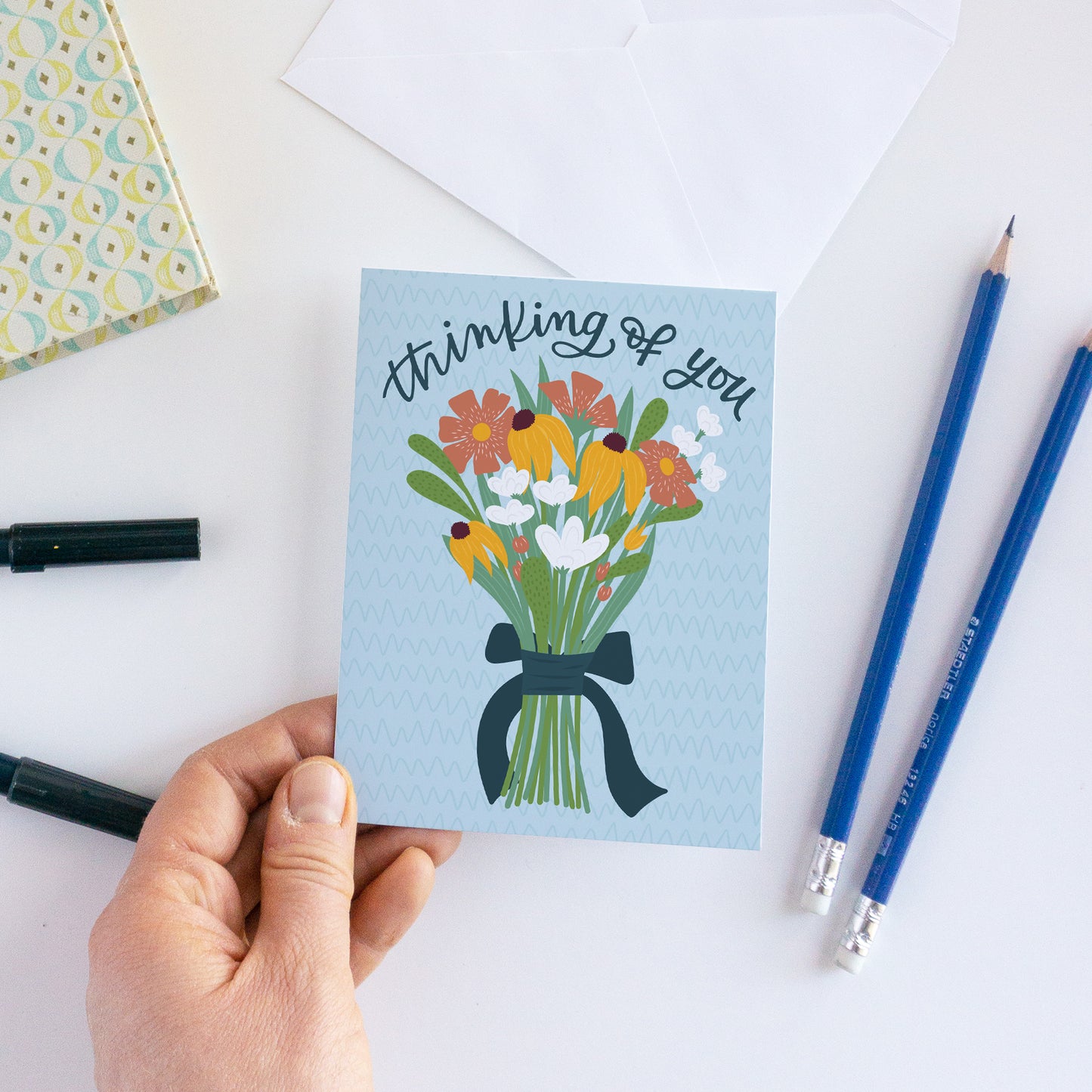 Thinking of You Floral Bouquet Greeting Card