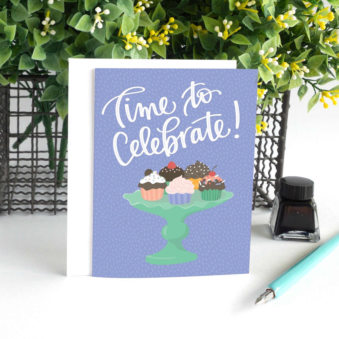 Time to Celebrate Cupcake Birthday Card