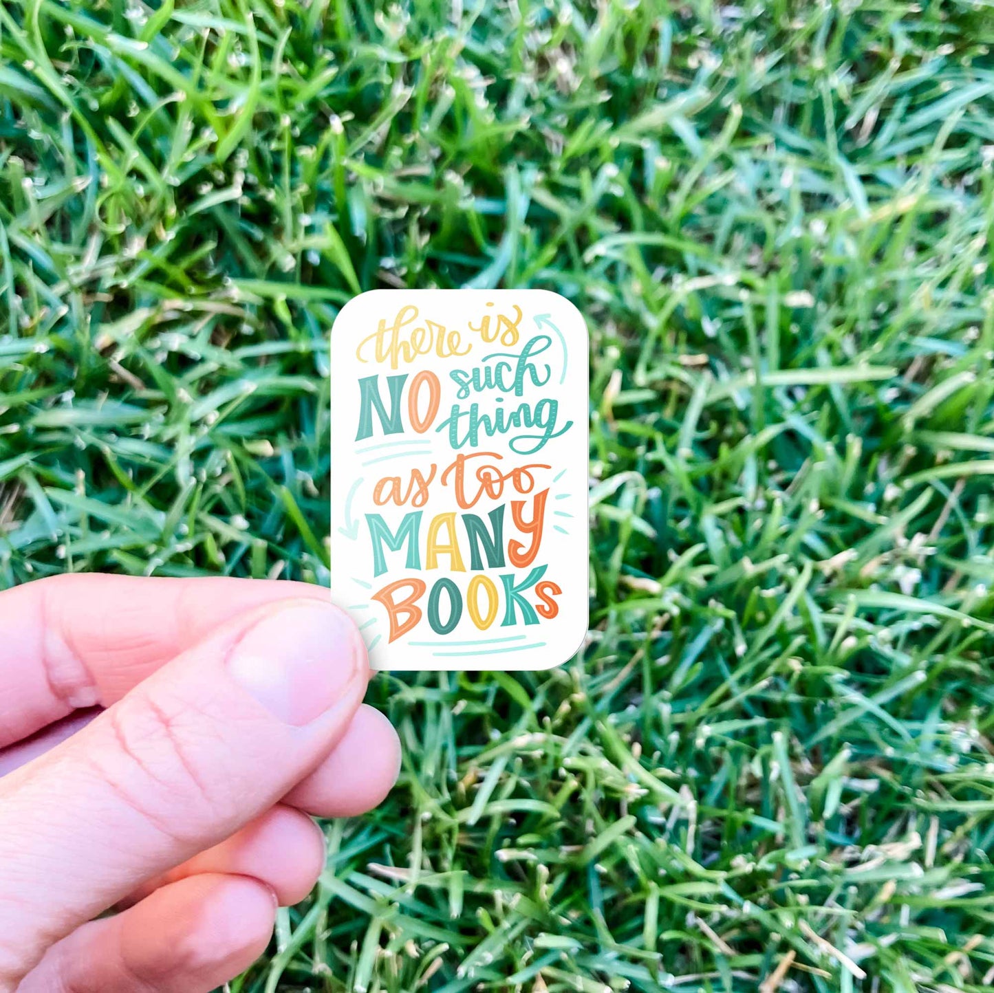 There is no such thing as too many books Book Lover Vinyl Sticker
