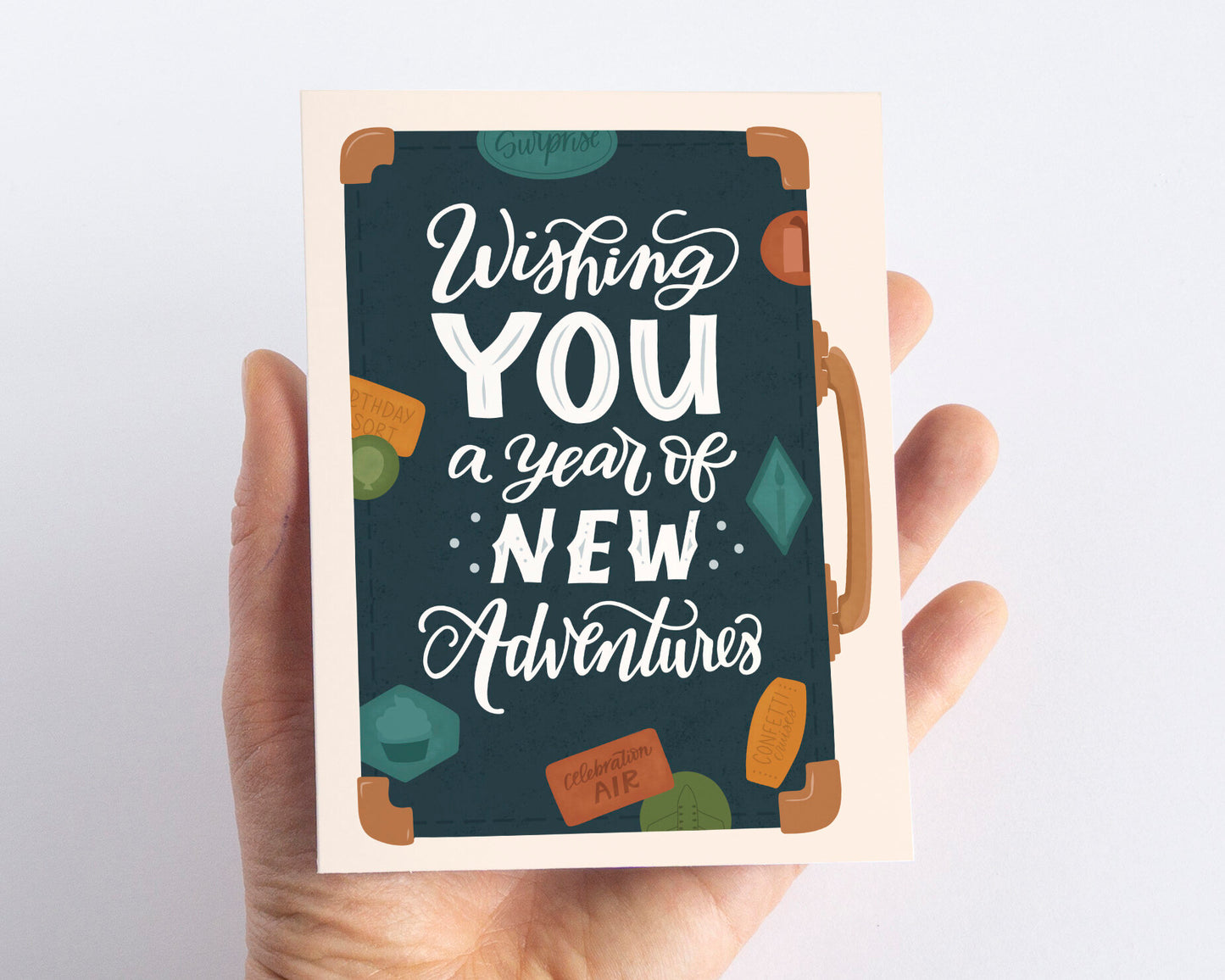 Wishing You a Year of New Adventures Travel Lover Birthday Card