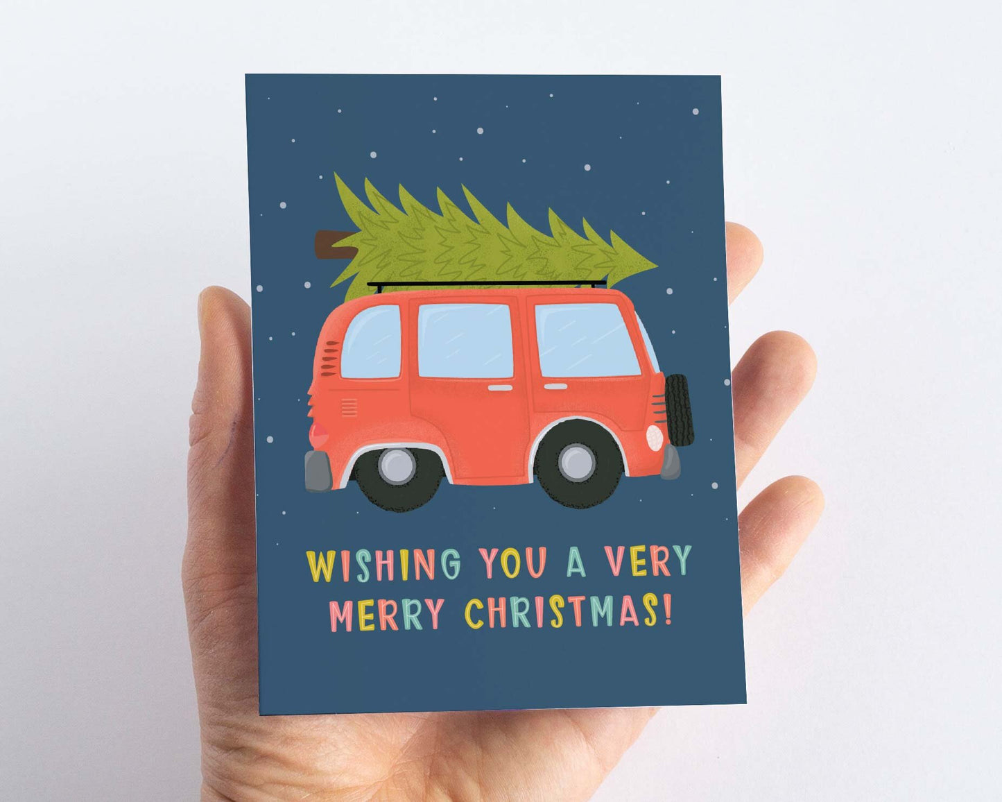 Cute Christmas Van Holiday Card