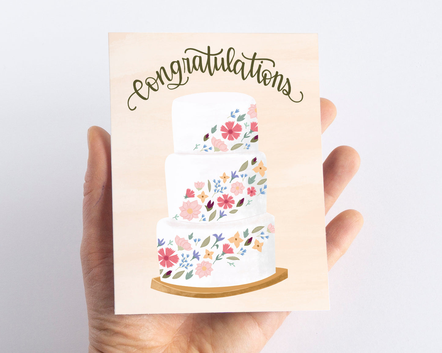 Congratulations Wedding Cake Love Card