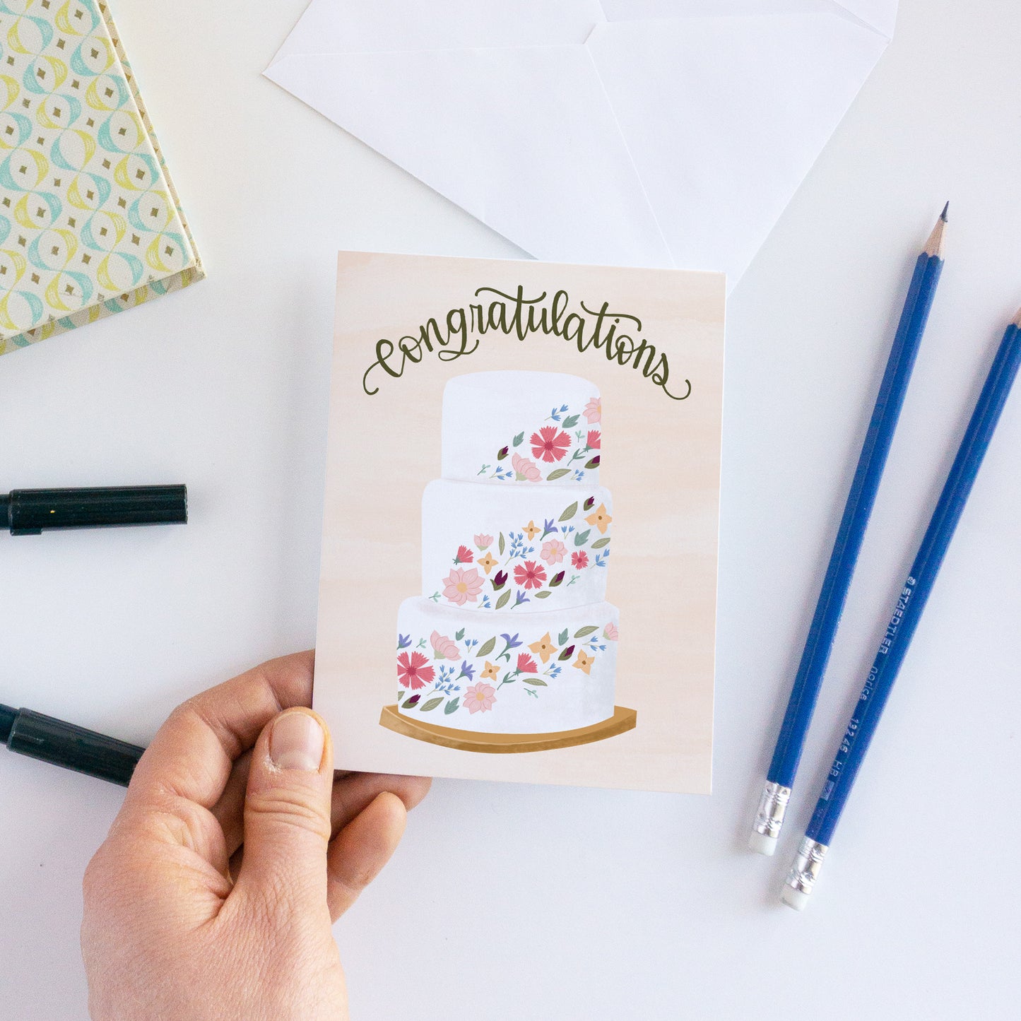 Congratulations Wedding Cake Love Card
