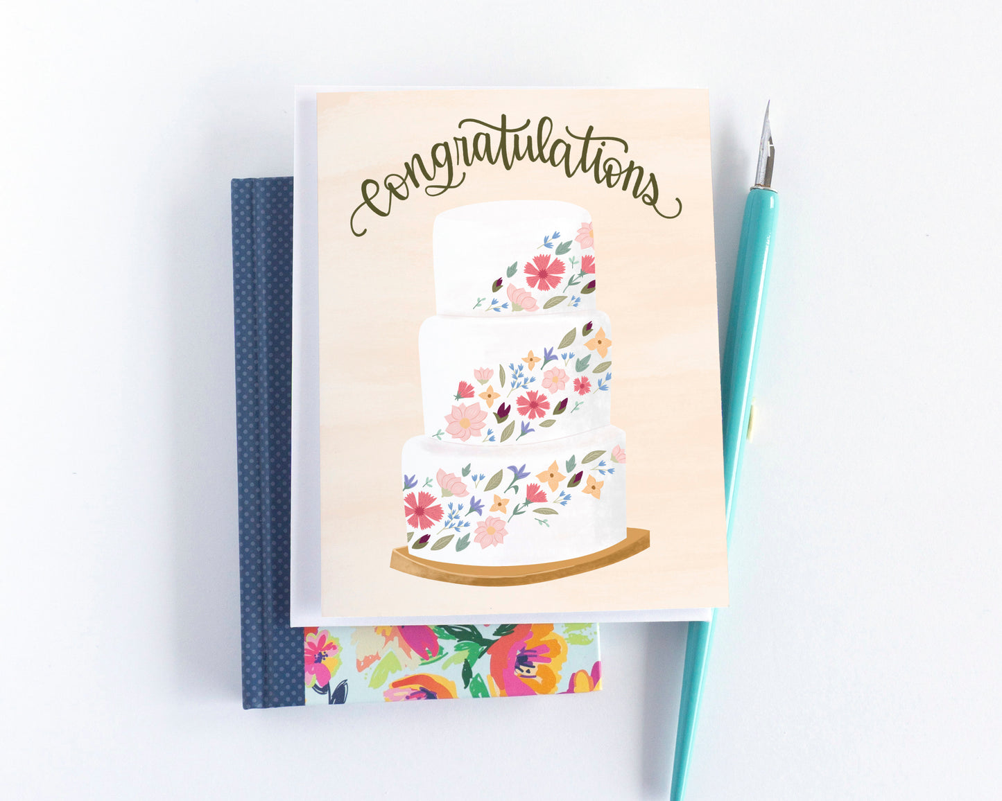 Congratulations Wedding Cake Love Card