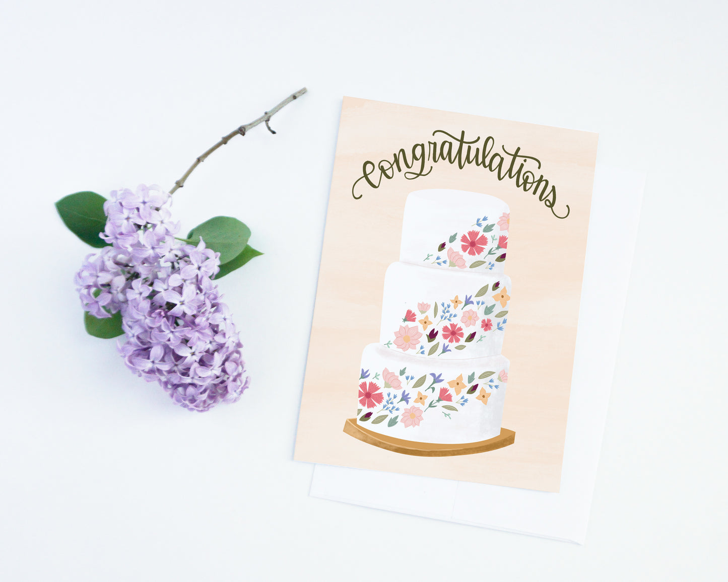 Congratulations Wedding Cake Love Card