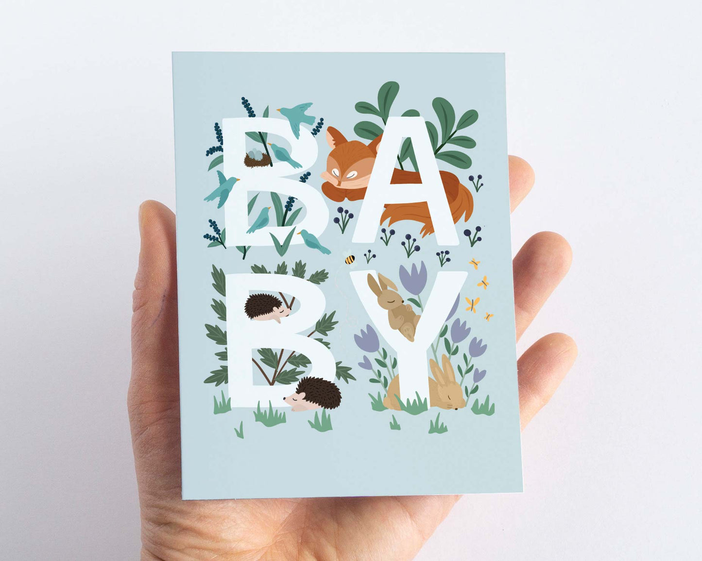 Woodland Animals New Baby Card