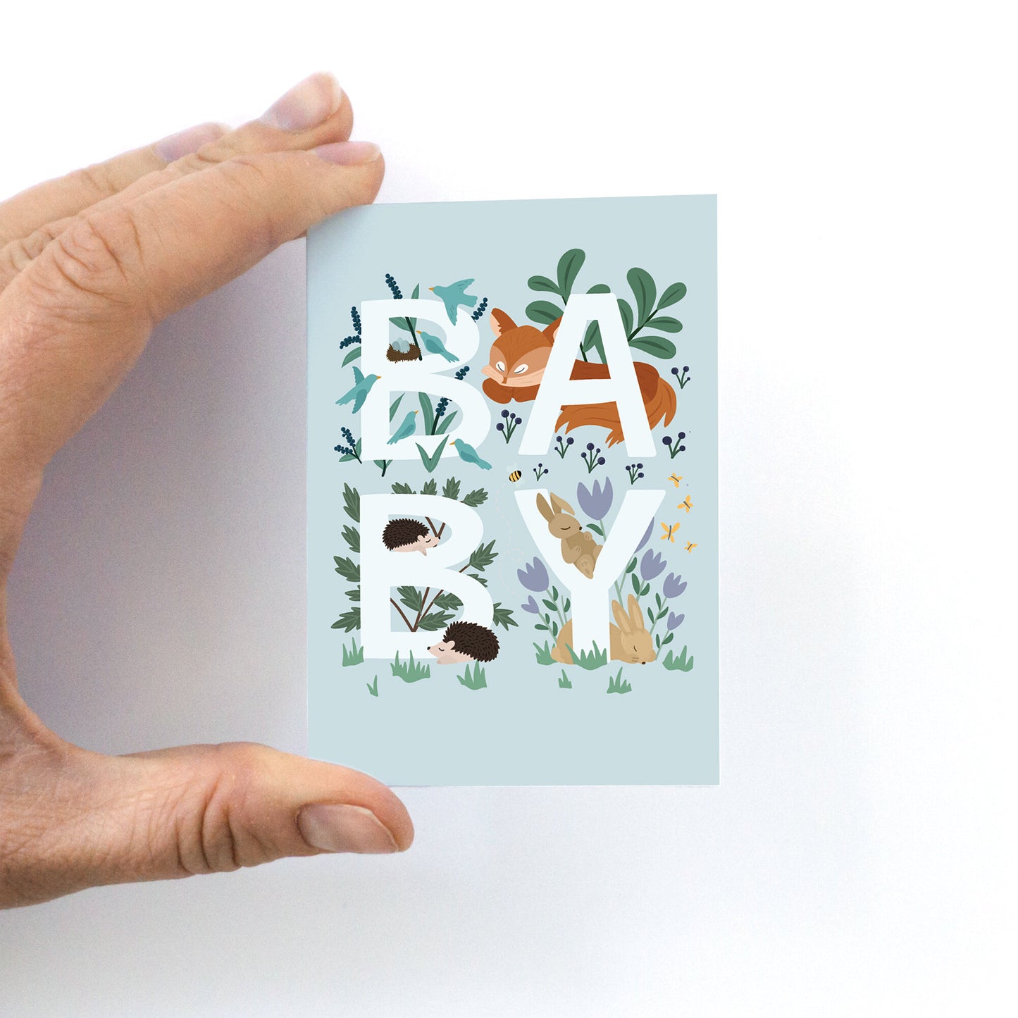 Woodland Baby Mini Greeting Card