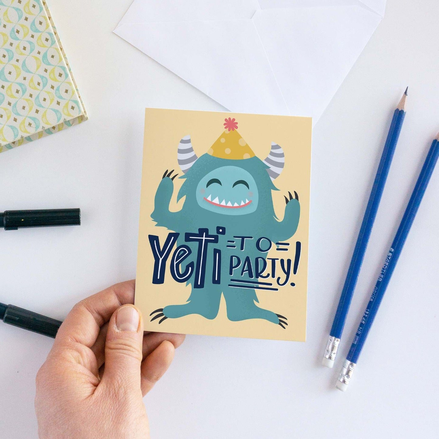 Yeti to Party Kids Birthday Card